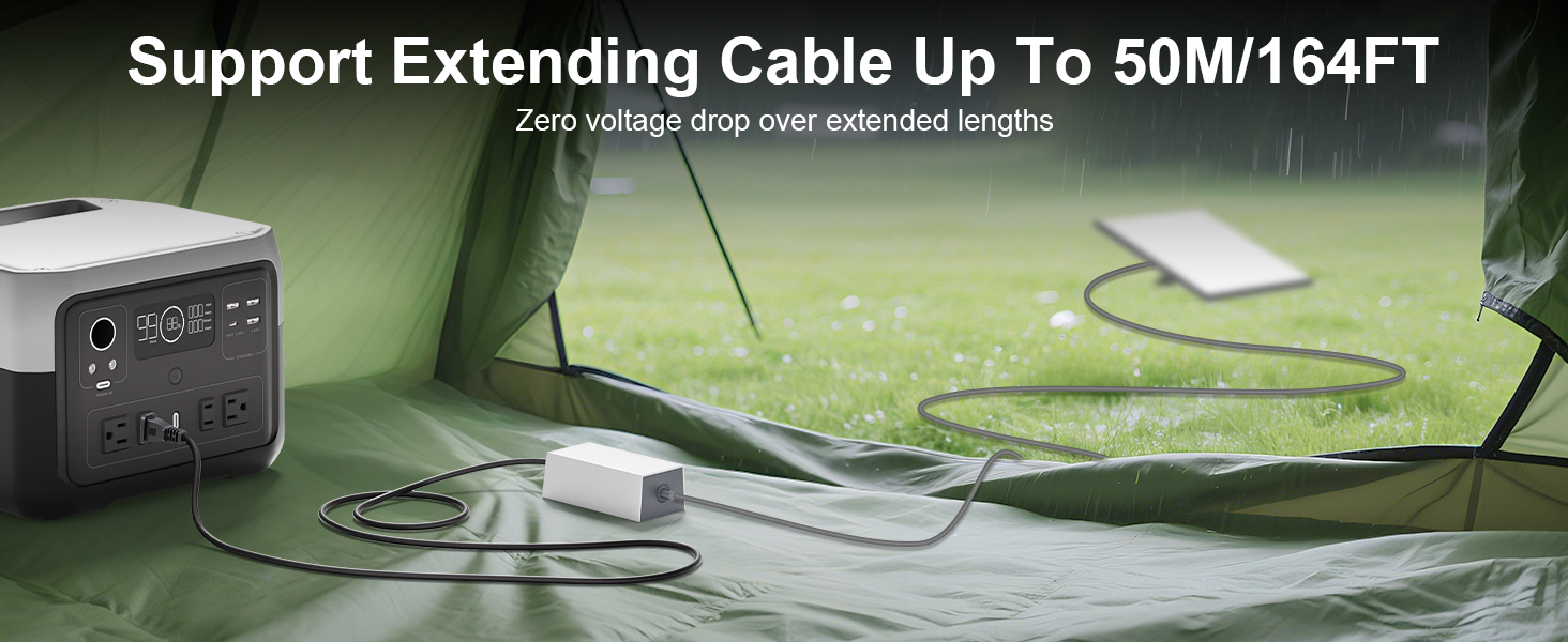 Support Extending Cable Up To 50M/164FT Zero voltage drop over extended lengths