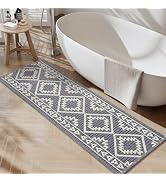 PADOOR Soft Waffle Bath Mat-Super Absorbent Bathroom Mat Quick Dry-24 * 72-Grey