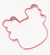 COOKIEQUE 4 Pieces Christmas Cookie Cutters Set with Santa Face, Reindeer Face, Snowman Face, Mrs...