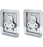 TCH Hardware 2 Pack Heavy Duty Large Recessed Butterfly Latch - Twist Catch Spring Loaded for Roa...