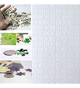 20 Sets Blank Sublimation A4 Jigsaw Puzzle with 120 Pieces DIY Heat Press Transfer Crafts A4 Ther...