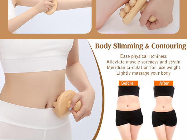 lymphatic drainage wooden massager