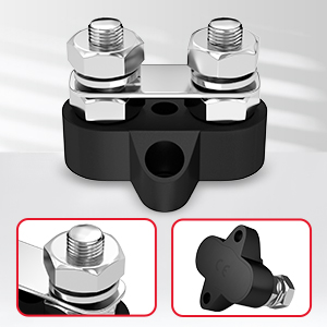 Bus Bar 12V 200A Battery Power Distribution Block 5/16 Dual Studs