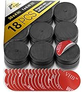 Ceramic Magnets with Adhesive Backing - 1 Inch (25mm) Round Disc Magnets - Ferrite Craft Magnets ...