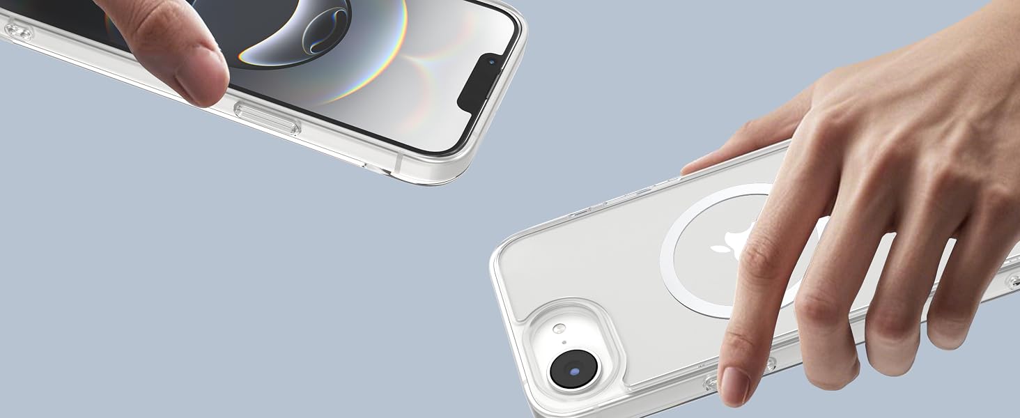 Two mobile phones with phone cases