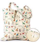 Miss Adola Aesthetic Cotton Tote Bag for Women - Reusable Shoulder Bag with Buckle Fabric Bag for...