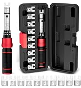VANPO Spoke Torque Wrench 10–60 in-lb, 1/4" Drive Small Torque Wrench Kit with 9 Spoke Wrench Hea...