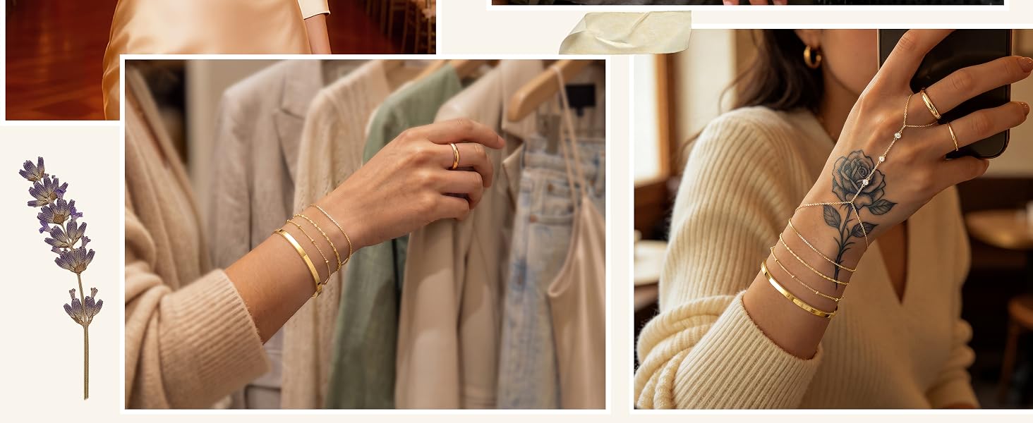 Trendy Layered Bangle Stack