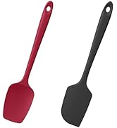 Doosu Silicone Scraper Spoon Spatulas, 600°F Heat Resistant BPA Free Rubber Flat Spatula, Kitchen...