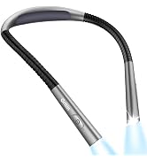 Gritin Book Light, Eye Caring 4-Color & 5-Brightness Neck Light Reading Light- Stepless Dimming,3...