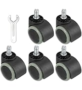 PATIKIL Office Chair Wheels Replacement 2", 5 Pcs Nylon Heavy Duty Office Furniture Casters Wheel...