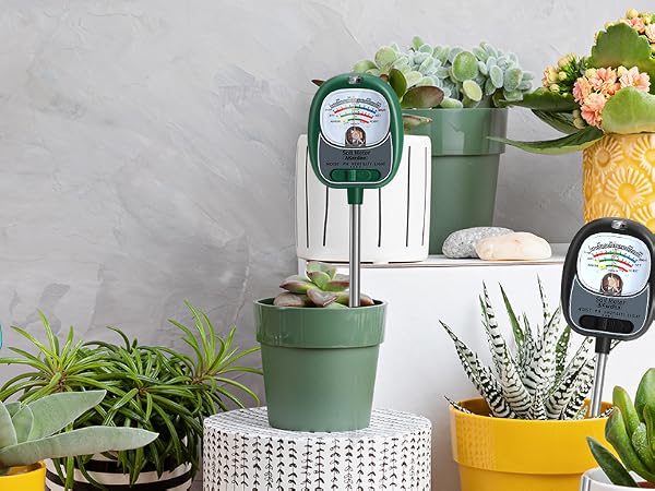 AiGerdinn 4 in 1 Soil Moisture Meter soil ph meter soil ph test soil test soil meter tester meter
