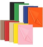 NEBURORA Assorted Color Tissue Paper Set 60 Sheets 10 Colors Gift Wrap Paper Art Paper Crafts for...