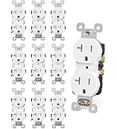 AIDA Duplex Electrical Receptacle Outlets, 20Amp 125V Wall Outlet, Residential, TR, 3-Wire, Self-...
