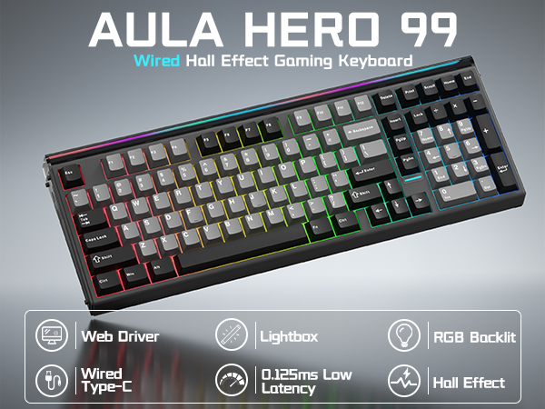 aula hero99 wired office pc gaming keyboards