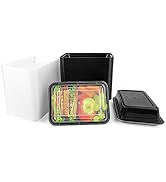 AUEAR, Meal Prep Containers 50 Pack 32 Oz - One Compartment Bento Box with Lids - BPA Free - Free...