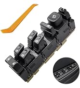 Front Left Driver Side Master Window Switch for 2003-2006 Chevrolet Silverado 1500 2500 3500, GMC...