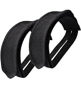2 Pcs Black Beam Strap Pedal Straps Cycling Kids Bike Foot Pedal Straps Toe Clips Straps Tape for...