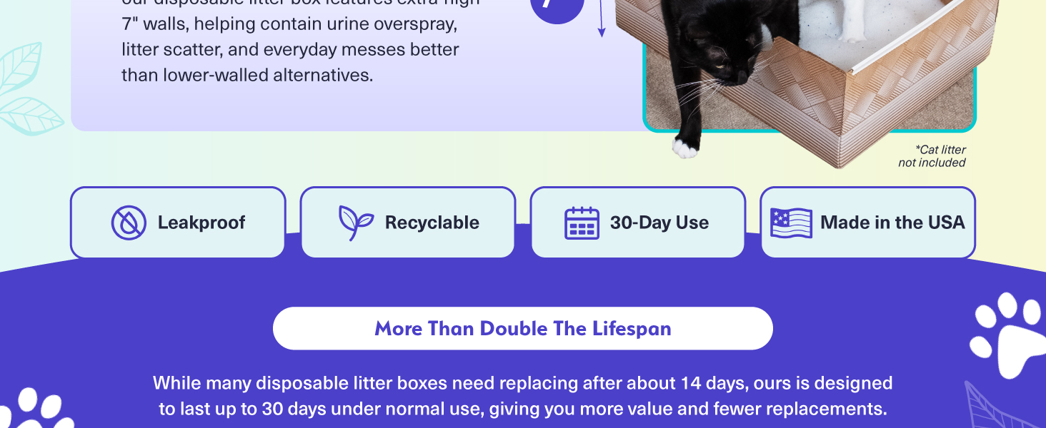 cat litter disposable box leak-proof silica crystal clumping odor control low dust natural plant