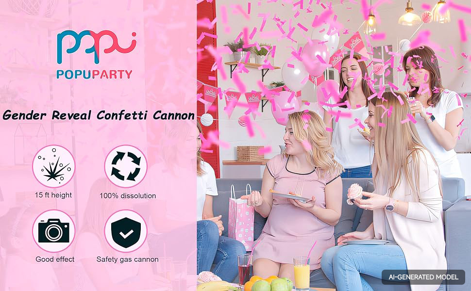 Gender Reveal Confetti Cannon