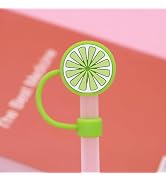 Green lemon Straw Cover for Stanley 40&30 Oz Cup, 10mm Silicone Straw Covers Cap for Stanley Cup ...