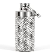 Titanium Pill Holder Keychain,Ultra-Lightweight Airtight Medicine Container, Waterproof Travel Pi...