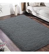 Easy-Going 4X5.3 Feet Area Rugs for Living Room, Non-Slip Floor Shaggy Rugs for Bedroom, Fluffy S...