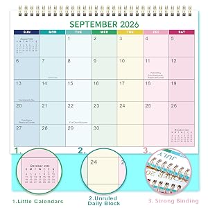 desk calendar 2026-2027 calendar calendar 2026-2027 desk calendar desktop calendar 18 month calendar