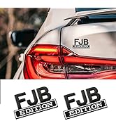VAGURFO 2 Pack FJB Edition Car Stickers Emblem,Car Accessories Badge,Car Emblems 3D Badge Car Sti...
