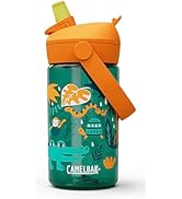 CamelBak Thrive Flip Straw Kids Water Bottle with Bite Valve, Tritan Renew, Jungle Animals
