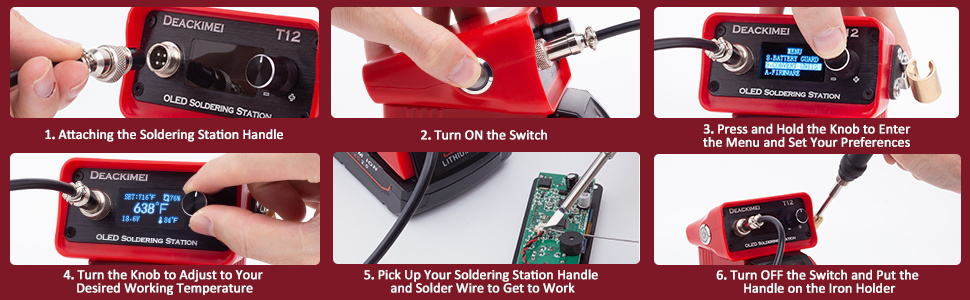 Battery powerd soldering iron station