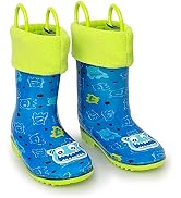 Toddler Rain Boots, Kids Rain Boots for Girls and Boys Rain Boots - Rubber with Fun 3D Patterns a...