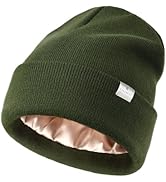 YANIBEST Satin Lined Beanie for Women Reduce Frizz Winter Hats for Women Men Silk Lining Soft Slo...