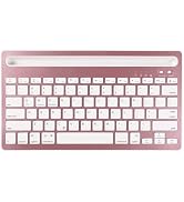 CHUYI Wireless Bluetooth Keyboard with Stand Slot Quiet Slim Multi Device Keyboard for iPad Phone...