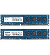 PC3-10600U 8GB Kit (2X4GB) DDR3 10600 1333MHz PC3-10600 4GB 2Rx8 240-pin Dimm CL9 1.5V Desktop RA...