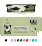 Niniubye Desk Pad, 30" x 14" PU Leather Non-Slip Desk Mat Large Mouse Pad for Desktop, Waterproof...