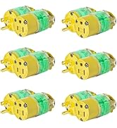 EPLESFTON 6 Set Extension Cord Replacement Ends - 15A 125V Lighted Plug and Connector Set, NEMA 5...