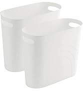 rejomiik Small Trash Can, 3.5 Gallon Slim Garbage Can Plastic Waste Basket with Handles Container...