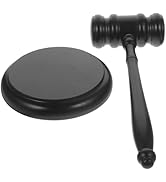 SHINEOFI 1 Set Gavel and Block Set Wooden Judge Hammer Gavel Sound Block Court Hammer Judge Gavel...