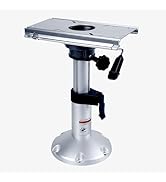 Manumarine Aluminum Adjustable Height Locking Boat Seat Pedestals with Slide 13 to 18 Inches for ...
