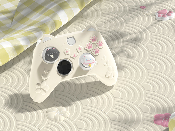 PlayVital Cherry Blossoms Kitten Protective Silicone Cover