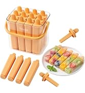 Mmkszaee 12 Pack Individual Silicone Popsicle Molds, Easy Release | Individual Reusable Ice Pop M...