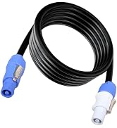 3 Pin PowerCon Power Cable AC PowerCon Input to PowerCon Output 12AWG Power Extension Cable Fits ...