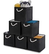 Oterri 6 Pack Cube Storage Bins, Foldable Storage Cubes, 11x11 Inch Fabric Cubes Storage Basket, ...