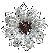 GIFTME 5 Galvanized Flower Wall Decor Indoor or Outdoor Metal Wall Art-1pc