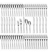 Hunnycook Silverware Set - 60-Piece Silverware Set for 12, Stainless Steel Flatware Set with Fork...