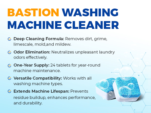 Bastion Washing Machine Cleaning tablets