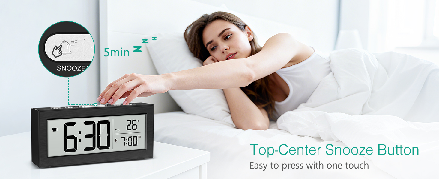 Battery Operated Digital Clock, Digital Alarm Clocks for Bedrooms