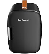 Sweetcrispy Mini Fridge for Bedroom, Office & Car, Portable 4L/4.23QT Mini Refrigerator for Skinc...