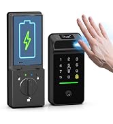 eLinkSmart Palm Vein Smart Door Lock Built-in WiFi, 6 in 1 Keyless Entry Door Lock with App Remot...